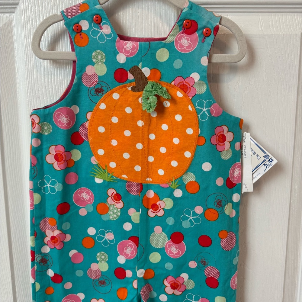 Pumpkin Butterfly Kids Overall REVERSIBLE